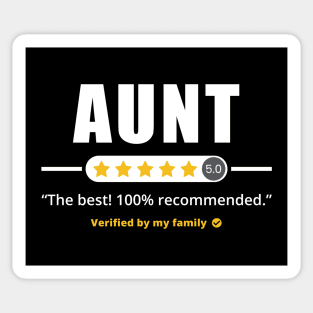 Five Stars Aunt Sticker